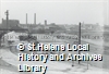 Photograph of the works of Pilkington Brothers Limited, St.Helens showing the St.Helens Canal and 'The Hotties'